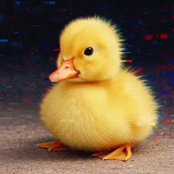 A cute, fluffy yellow duckling with a round body and bright eyes, featured as a forum avatar or profile picture, exuding charm and playfulness.