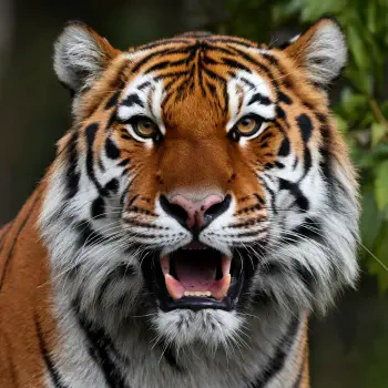 A striking image of a Bengal tiger, showcasing its fierce expression and distinctive orange and black stripes, suitable as a forum avatar or profile picture.