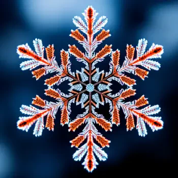 A detailed snowflake design with intricate patterns in blue and orange, serving as a unique forum avatar or profile picture.