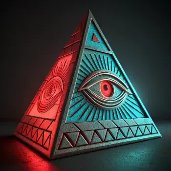 A stylized, illuminated pyramid featuring an eye symbol, often associated with the Illuminati, serves as a forum avatar or profile photo.