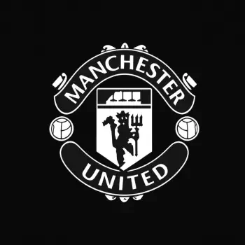 Black background featuring the Manchester United F.C. club crest, showcasing the iconic red devil and football elements, commonly used as a forum avatar or profile photo.