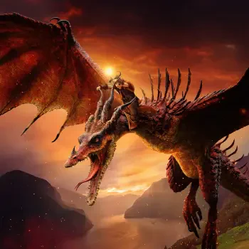 Forum avatar showing a dragon rider from the movie How to Train Your Dragon soaring against a dramatic sunset sky.