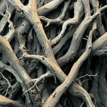 Close-up of intertwined driftwood branches forming a textured, natural pattern, used as a forum avatar/profile photo.