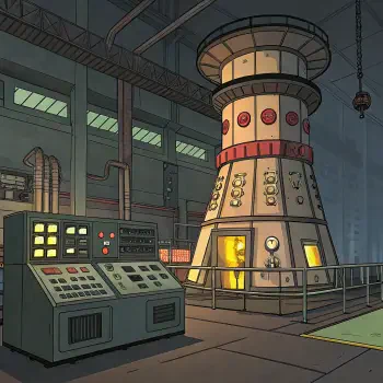 Forum avatar featuring a detailed, animated depiction of a nuclear reactor room with control panels and industrial equipment.