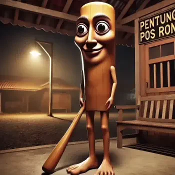 A cartoonish wooden character holding a bat at night, featured as a forum avatar tagged Italian Brainrot and Tung Tung Tung Sahur.