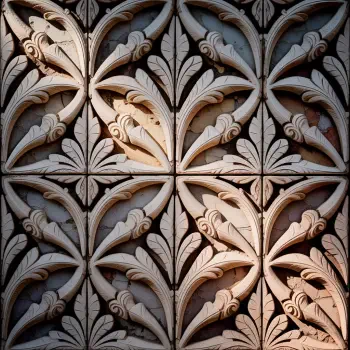 Vintage pattern featuring intricate, symmetrical leaf and scroll designs in a carved, textured style, used as a distinctive forum avatar or profile photo.