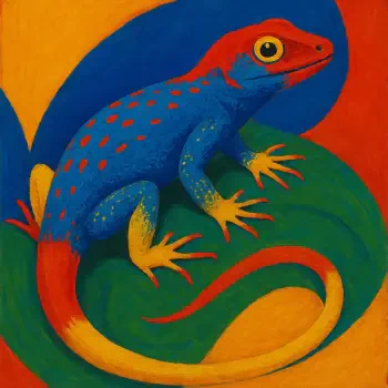 Colorful stylized lizard with blue, red, and yellow hues against a vibrant abstract background, used as a forum avatar or profile photo.