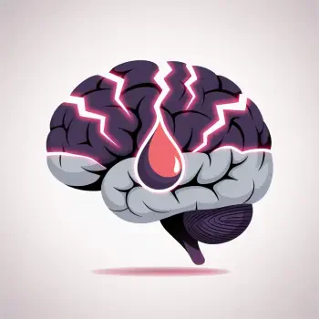 Forum avatar showing a stylized brain with bright lightning bolts and a red drop, symbolizing headache or migraine pain.