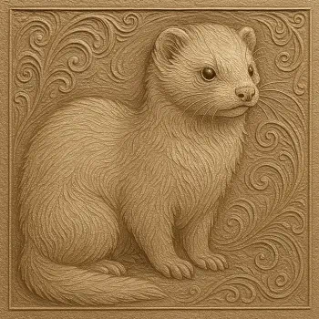 Detailed sepia-toned engraved-style illustration of a ferret, used as a forum avatar or profile photo, with intricate swirling patterns in the background.