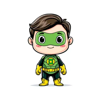 Chibi-style Green Lantern character with a green mask and costume, yellow gloves and boots, used as a forum avatar or profile picture.