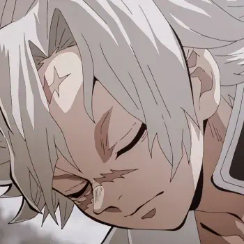Forum avatar: close-up of Sanemi Shinazugawa (Demon Slayer), white-haired anime style, prominent facial scars and bandage, eyes closed with a calm, slightly solemn expression.