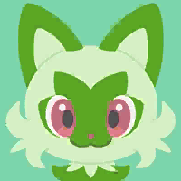 Pokémon Friends avatar: mint and forest‑green stylized Pokémon face with large pink eyes and fluffy cheeks, shown as a round forum profile picture.