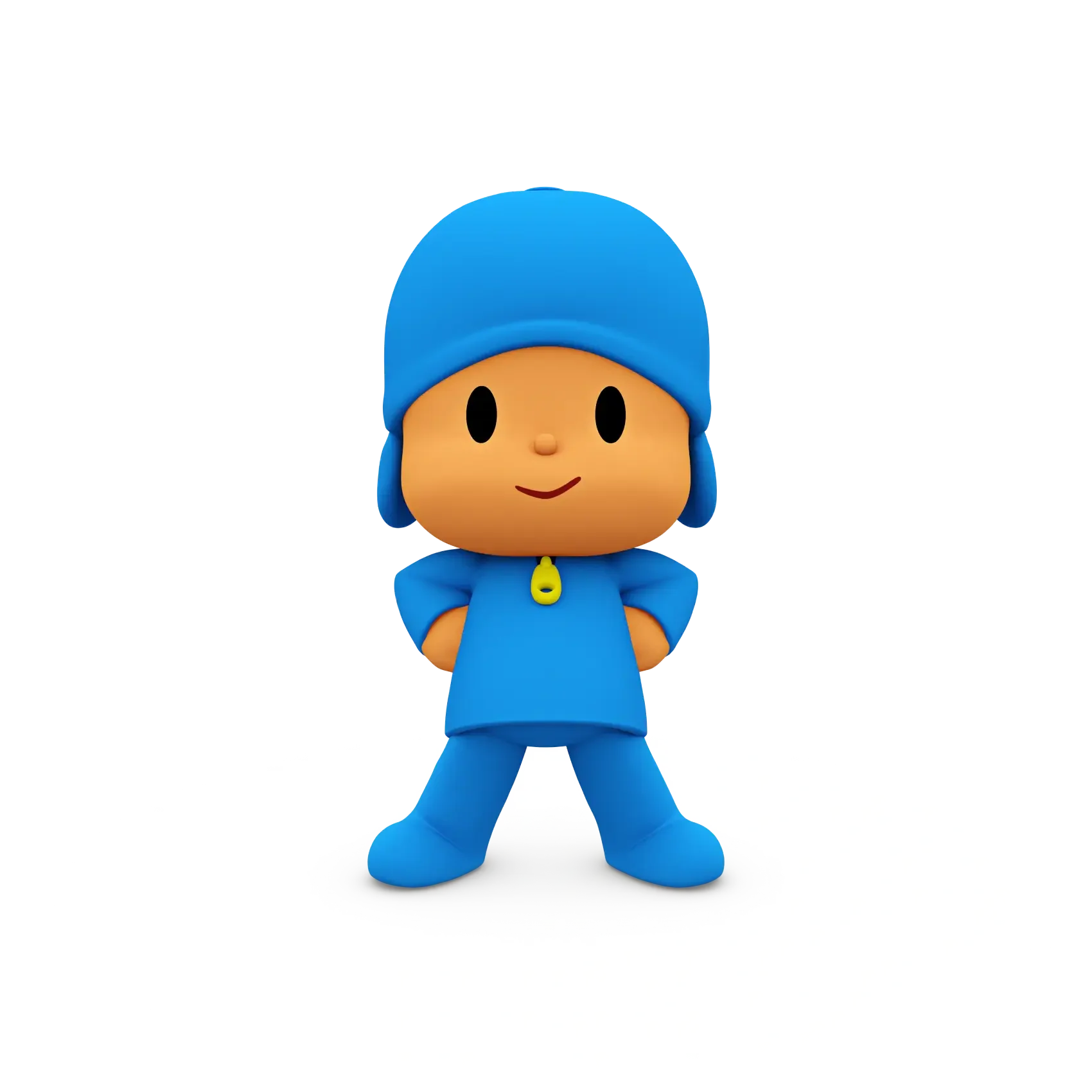 Forum profile photo of Pocoyo (TV show): small blue-suited cartoon boy standing with hands on hips on a white background.