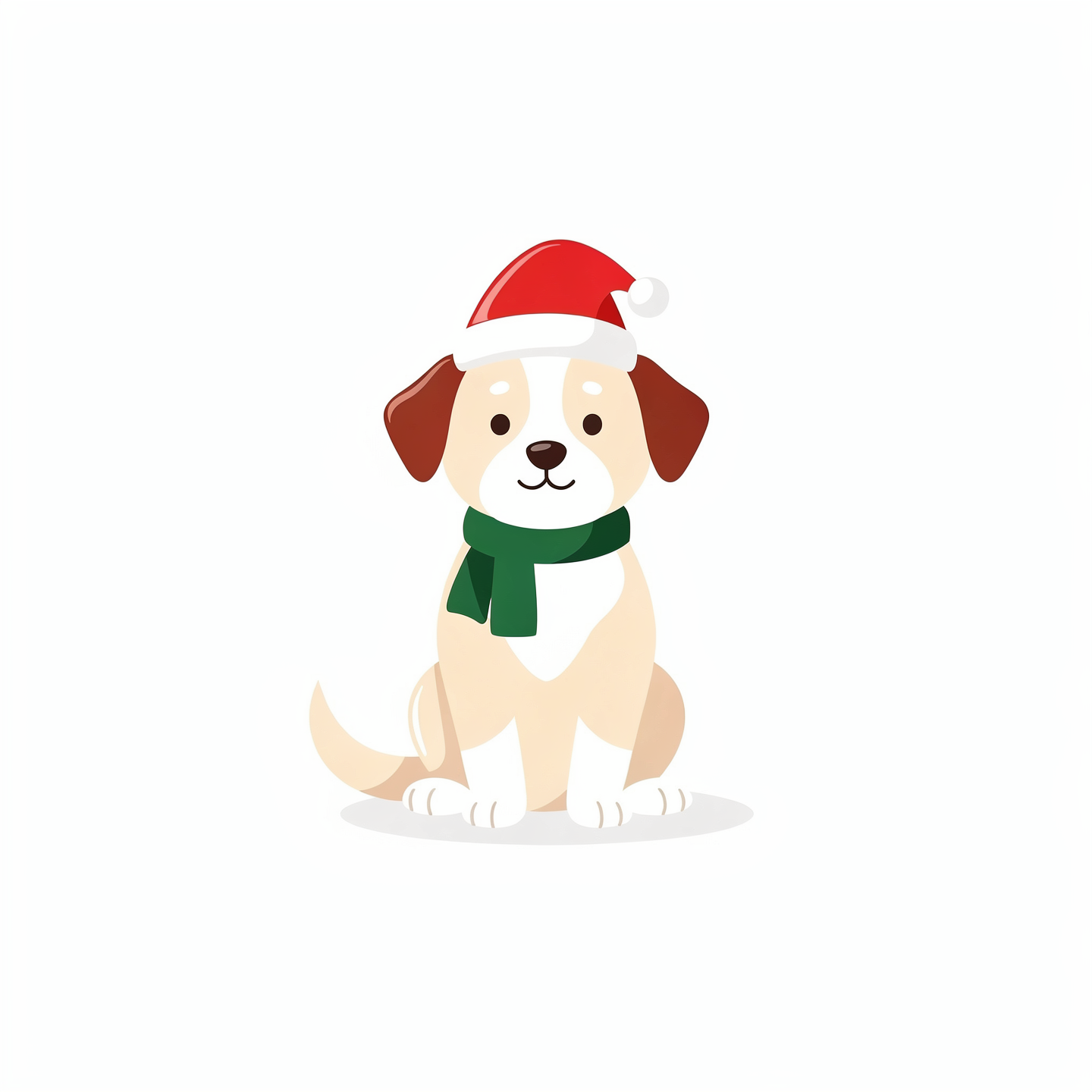 Cartoon Christmas dog wearing a Santa hat and green scarf, shown as a forum avatar/pfp/profile photo.