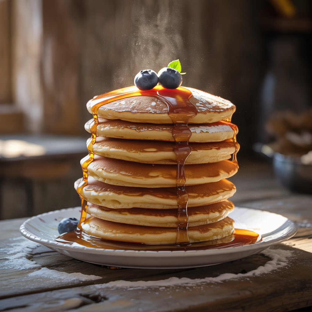 Forum avatar: stack of syrup-drizzled pancakes topped with blueberries and a mint leaf.