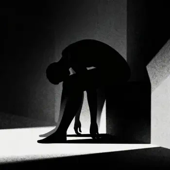Forum avatar/pfp: black-and-white silhouette of a slumped figure sitting in shadow, conveying a burnt-out, exhausted mood.