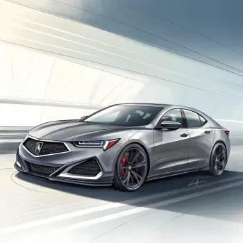 Forum avatar/profile photo: sleek silver Acura sedan rendering with aggressive diamond grille, red brake calipers, and motion lines on a minimalist pale background.