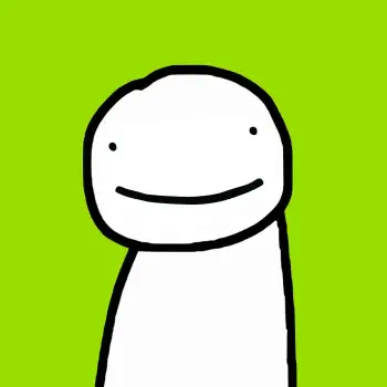 Simple white, smiley cartoon avatar with tiny dot eyes and a thin smile on a bright green background — a forum/profile picture associated with a Minecraft YouTuber.