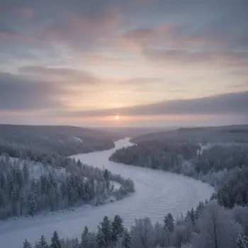 Forum avatar showing a serene winter sunset over a snow-covered winding river and frosted pine forest.