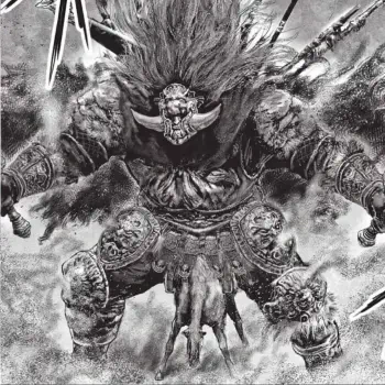 Forum avatar of Starscourge Radahn from Elden Ring — a monochrome Souls-like depiction of the horned, armored giant with flowing hair.