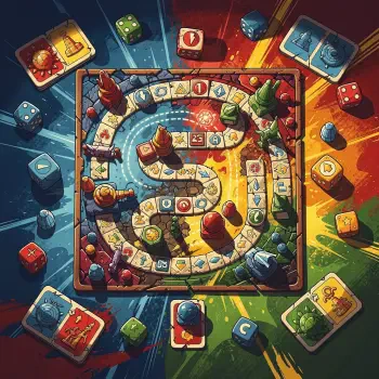 Vibrant spiral board-game illustration with colorful tokens, dice and cards, rendered as a stylized forum avatar/profile photo.