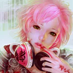 Anime-style woman with pink hair holding headphones, set against a soft background, used as a forum avatar/profile photo.