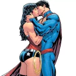 The New 52 kiss Diana Prince Wonder Woman Superman Comic PFP