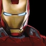 Close-up of Iron Man helmet from the Avengers movie, used as a bold forum avatar/pfp with glowing blue eye slits against a black background.