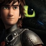 Forum avatar/profile photo of Hiccup and Toothless from the movie How to Train Your Dragon 2 — close-up of Hiccup's face and Toothless's green eye.
