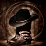 Cowboy Boots And Hat