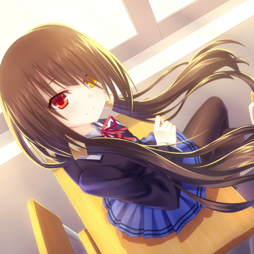Download Long Hair Brown Hair School Uniform Kurumi Tokisaki Date A Live Anime PFP