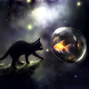 fantasy fish cat Animal artistic Fantasy Animal PFP