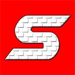 A bold, stylized white letter S with a brick pattern on a vibrant red background, used as a photography forum avatar or profile photo.