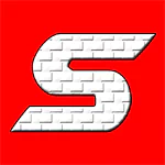 A bold, stylized white letter S with a brick pattern on a vibrant red background, used as a photography forum avatar or profile photo.