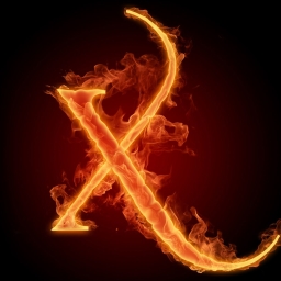 flaming x