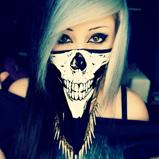 Emo Girl Skull