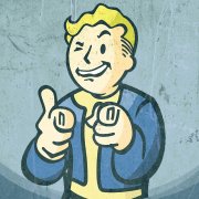 Forum avatar of Fallout 4's Vault Boy: cartoon blond Vault‑Tec mascot winking and pointing finger-guns against a worn, blue-gray background.