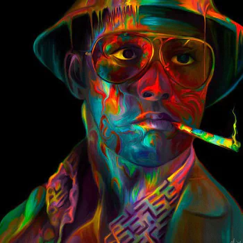 smoking artistic psychedelic PFP