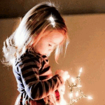 Download Christmas Lights Little Girl Christmas Holiday PFP