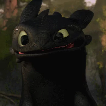 Forum avatar/profile photo featuring Toothless, the dragon from the movie How to Train Your Dragon, with a charming, curious expression.