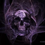 Dark, smoky purple skull design with swirling shadows, used as a striking forum avatar or profile photo.