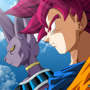  Beerus and Goku SSJ God by Gary Arturo