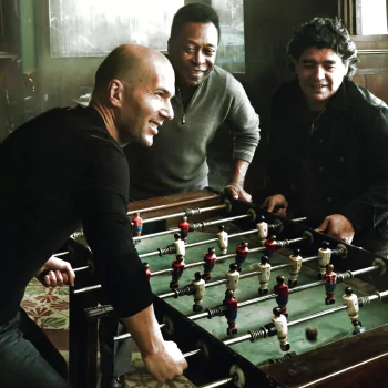  Pele, Diego Maradona and Zinedine Zidane
