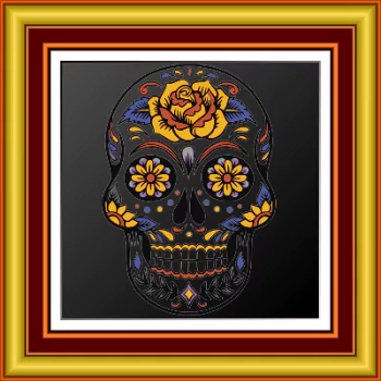  Framed Sugar Skull