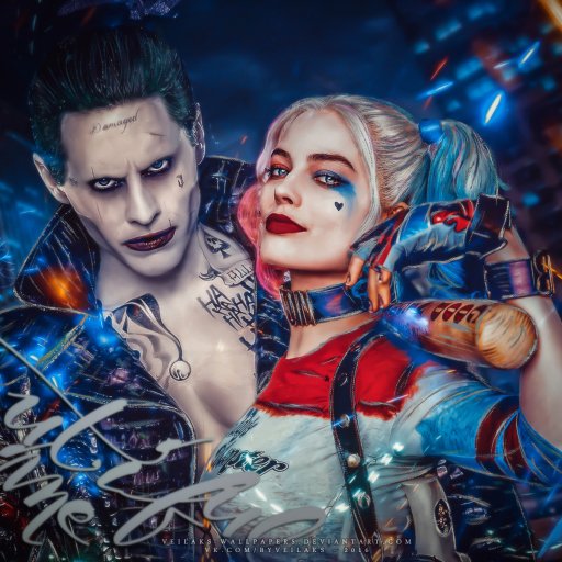 Forum avatar featuring Jared Leto as Joker and Margot Robbie as Harley Quinn from the Suicide Squad movie, showcasing their iconic vibrant and edgy looks.