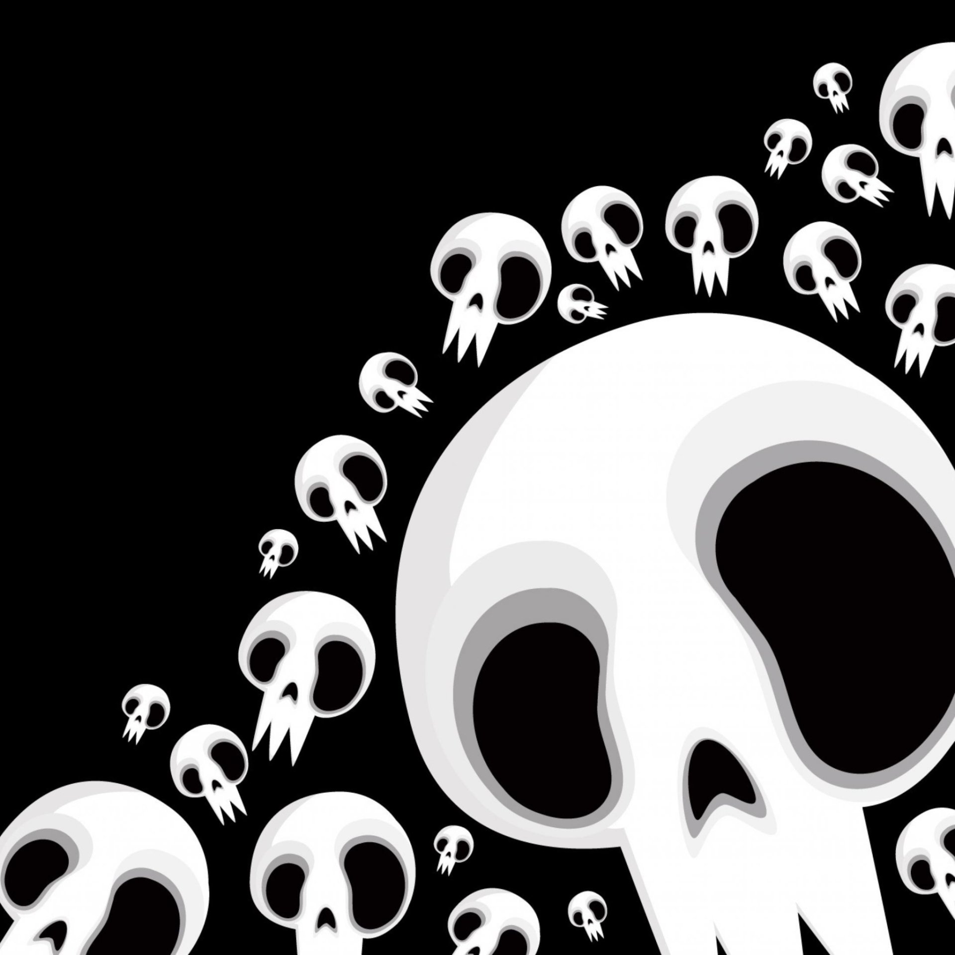 Download Black & White Skull Dark PFP