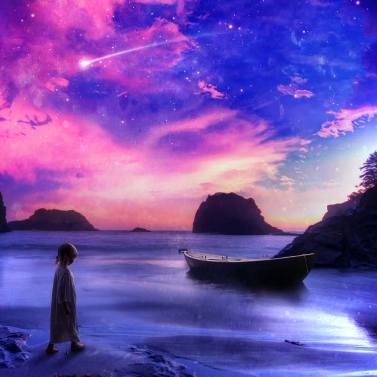 Download Boat Pink Cloud Sky Tropical Child Little Girl Beach Sci Fi ...