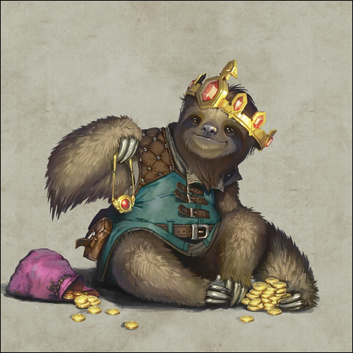 Download Crown Gold Sloth Fantasy Animal Fantasy Animal PFP