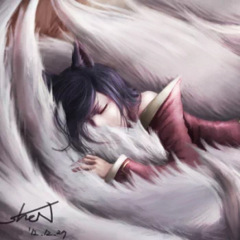 fur sleeping Ahri (League Of Legends) video game League Of Legends PFP
