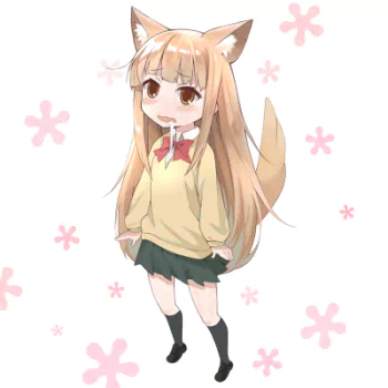 Tanaka-kun is Always Listless long hair animal ears tail school uniform brown eyes bow (Clothing) skirt blush Anime PFP
